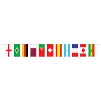 Internationale landenvlaggen vlaggenlijn/slinger 10 meter