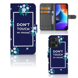 Xiaomi Redmi Note 12 Pro Plus Portemonnee Hoesje Flowers Blue DTMP