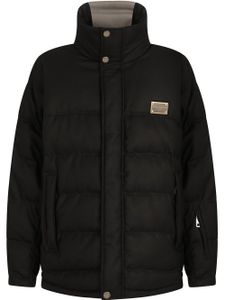 Dolce & Gabbana manteau matelassé en laine mélangée - Noir