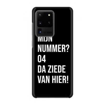 Da ziede van hier - Zwart: Volledig geprint Samsung Galaxy S20 Ultra Hoesje