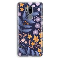 Flowers with blue leaves: LG G7 Thinq Transparant Hoesje