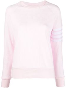 Thom Browne pull rayé à manches raglan - Rose