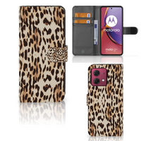 Motorola Moto G84 Telefoonhoesje met Pasjes Leopard - thumbnail