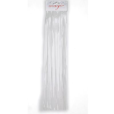 10x zakjes wit lametta engelenhaar 50 cm kerstboomversiering
