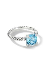 David Yurman bague Châtelaine en argent sterling sertie de topaze et de diamants - Bleu