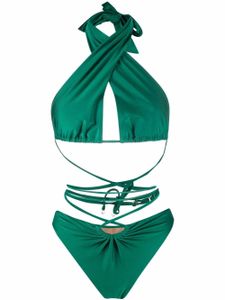 Noire Swimwear maillot de bain à dos-nu - Vert