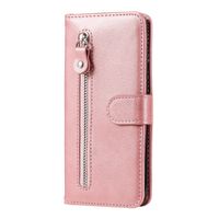 Xiaomi Redmi Note 10 5G hoesje - Bookcase - Pasjeshouder - Portemonnee - Rits - Kunstleer - Rose Goud - thumbnail