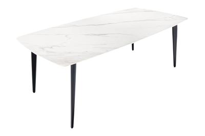 Eettafel MILANO 180cm ceramic wit marble - 44766