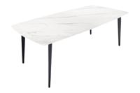 Eettafel MILANO 180cm ceramic wit marble - 44766