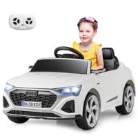 12V Elektrische Auto voor Kinderen met Licentie van Audi SQ8 met Afstandsbediening Claxon LED-Verlichting Muziek-Wit