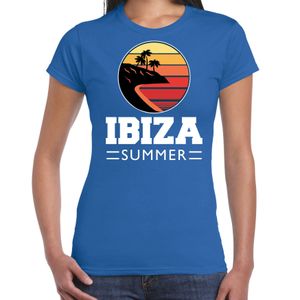 Ibiza zomer t-shirt / shirt Ibiza summer blauw voor dames