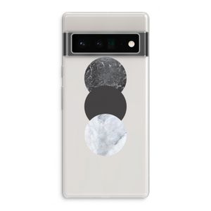 Marmeren cirkels: Google Pixel 6 Pro Transparant Hoesje