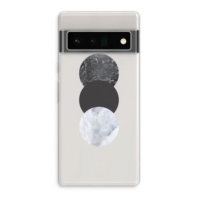 Marmeren cirkels: Google Pixel 6 Pro Transparant Hoesje