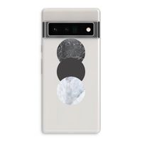 Marmeren cirkels: Google Pixel 6 Pro Transparant Hoesje