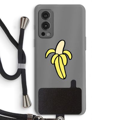 Banana: OnePlus Nord 2 5G Transparant Hoesje met koord