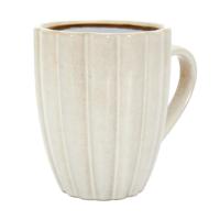 Koffiemokken Venice - 1x stuks - Keramiek - creme wit - 300 ml - 8 x 11 cm