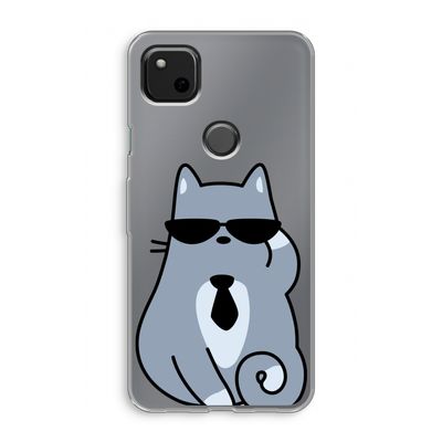Cool cat: Google Pixel 4a Transparant Hoesje