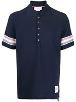 Thom Browne polo à patch logo poitrine - Bleu