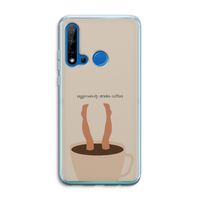 Aggressively drinks coffee: Huawei P20 Lite (2019) Transparant Hoesje