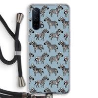 Zebra: OnePlus Nord CE 5G Transparant Hoesje met koord - thumbnail