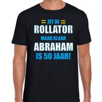 Rollator 50 jaar verjaardag t-shirt Abraham zwart heren cadeau shirt 2XL  -