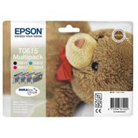 Inktcartridge Epson T0615 zwart + 3 kleuren