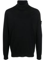 Stone Island roll-neck virgin wool jumper - Noir