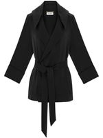 Saint Laurent veste nouée à capuche - Noir