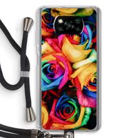 Neon bloemen: Xiaomi Poco X3 NFC Transparant Hoesje met koord