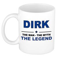 Dirk cadeau mok - man myth legend - naam koffiemok - 300 ml - collega - vaderdag