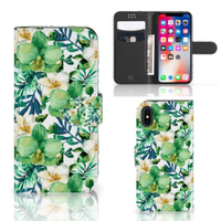 Apple iPhone X | Xs Hoesje Orchidee Groen