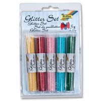 Glitterpoeder gekleurd 14 gram 5 stuks   -