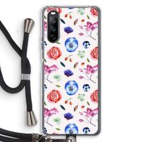 Bloemetjes: Sony Sony Xperia 10 III Transparant Hoesje met koord