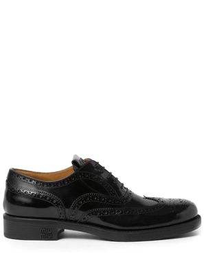 Miu Miu x Church's chaussures en cuir - Noir
