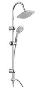 TENERIFFA hoofddouche set, chroom-wit grote wellness-hoofddouche (20,5 x 20,5 cm) met antikalk nozzles handdouche met 5 functies en antikalk nozzles handdouche: Ø ca. 12 cm metalen douchestang