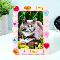 Snoephart fotolijstje - Roze