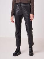 Wijde leren broek