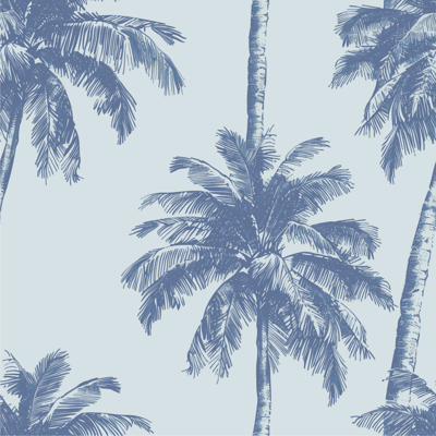 Palmenpatroon hoofdeinde behang
