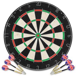 VidaXL Dartbord professioneel met 6 darts sisal