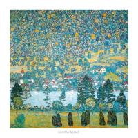 Kunstdruk Gustav Klimt - Pendio montano a Unterach 70x70cm