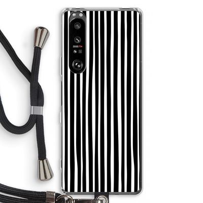 Stripes: Sony Xperia 1 III Transparant Hoesje met koord