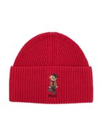 Ralph Lauren Kids bonnet en maille à logo brodé - Rouge