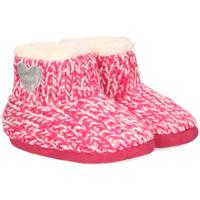 Kinder sloffen/pantoffels met hart - hoog model - roze - maat 29-30