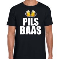 Drank t-shirt pils baas zwart voor heren - Drank / bier fun t-shirt 2XL  - - thumbnail