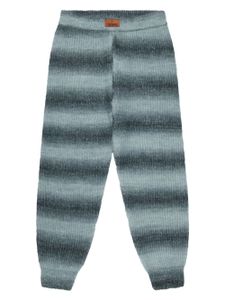 Missoni Kids pantalon en maille à rayures - Gris