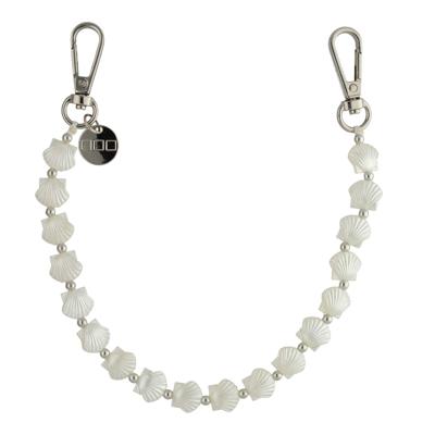 Telefoonkoord Shell - Wit - Zilver Telefoonkoord Shell - Wit - Zilver