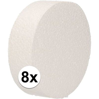 8x Bruiloft neppe taart piepschuim schijven 10 cm