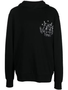 Philipp Plein hoodie en coton à imprimé Monster - Noir