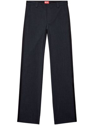 Diesel pantalon de costume à fines rayures - Noir