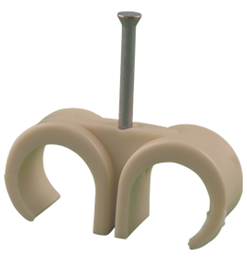 Spijkerclips 16-19mm dubbel creme 100 stuks Mepac